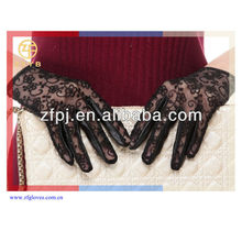 Fashion Lady Black Lace Leather Glove